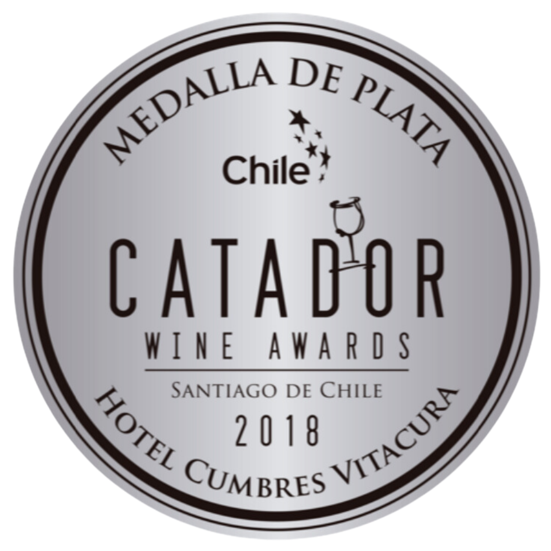  Medalla De Plata, Catador Wine Awards<br />
2018, Hotel Cumbres Vitacura, Santiago,<br />
Chile, 2018